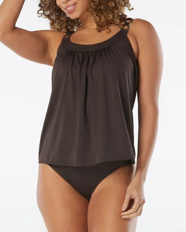 2023 Coco Reef Classic Solids Ultra Fit Bra Sized Underwire Tankini Top - U95549