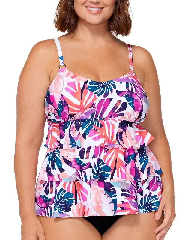 2023 Leilani Plus Palm Beach 3 Tier Tankini Top - J850860