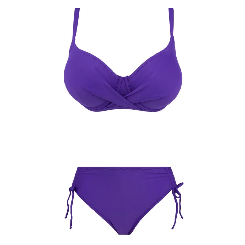 Antigel 'La Chiquissima' Bikini Set (Balconette with Side Tie Brief) in Mer Purple