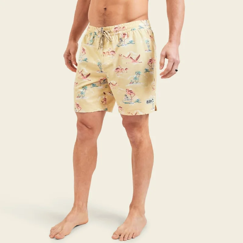 Deep Set Boardshorts In Flamingo Flamboyance