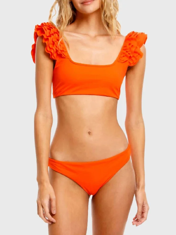 Sunbaze Two Piece In Bright Orange