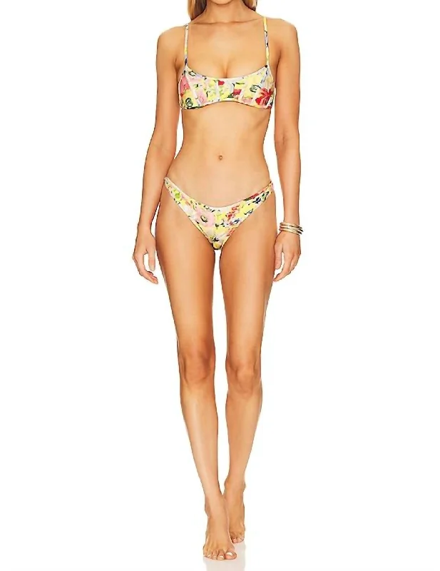 Alight Corset Bikini Set In Yellow