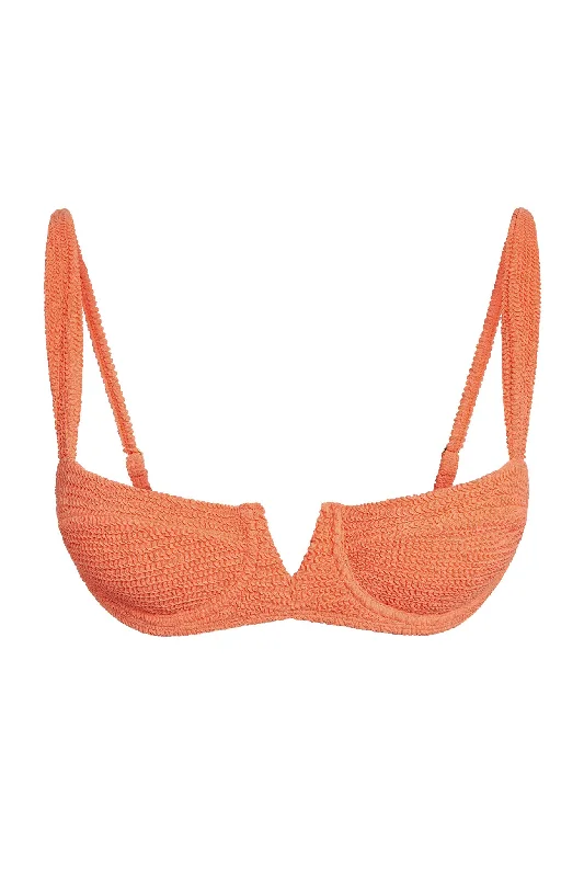 Clovelly Top - Summer Peach Crinkle