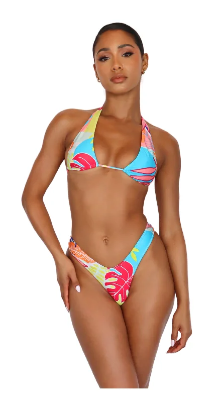 ILA HALTER BIKINI TOP - TROPICAL