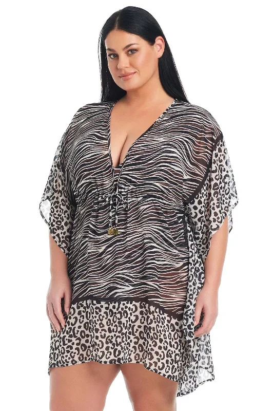 Animal Instinct  Plus Size Women's Caftan Cover-Up