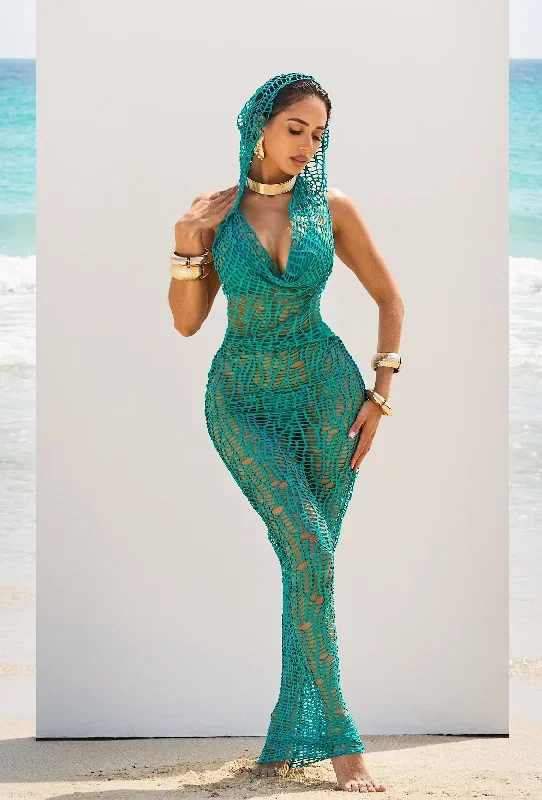 Artemis Cover Up Dress  - Aqua