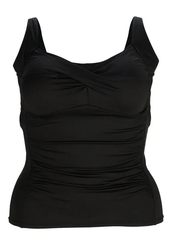 Black Plus Size Tankini Top