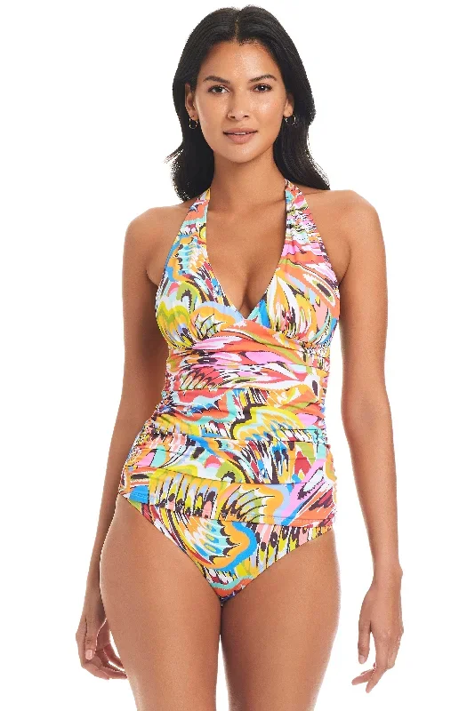 Break The Mold Halter Tankini Top