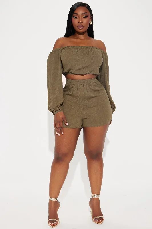 breezy-paradise-linen-off-shoulder-cover-up-shorts-set-olive