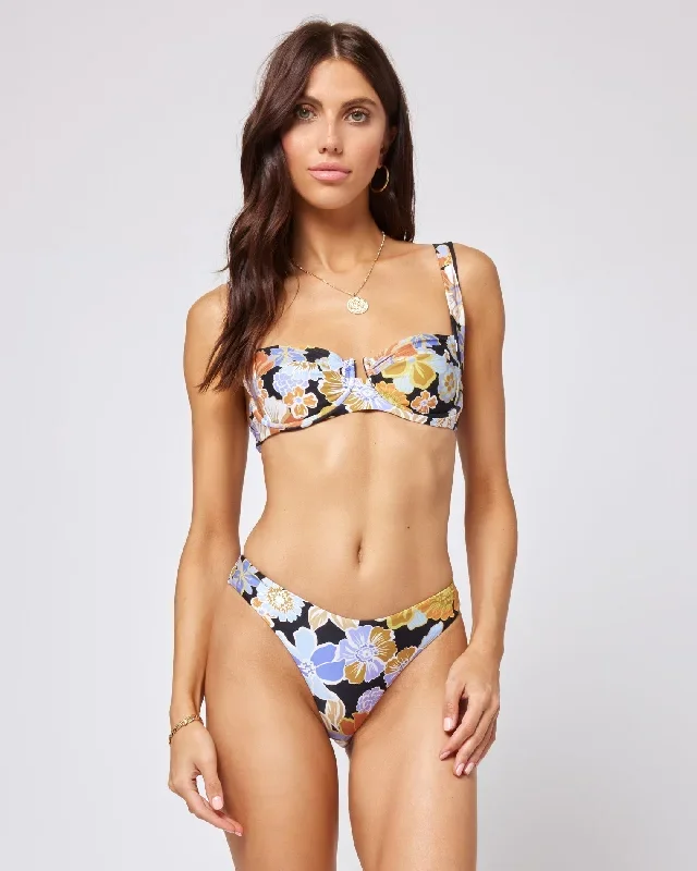 Printed Camellia Bikini Top - Sugar And Spice Floral