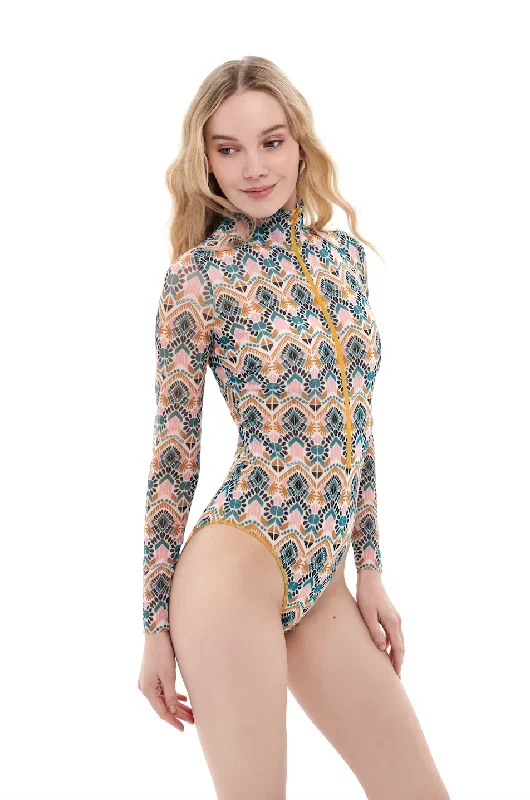 casablanca-zipper-swimsuit-with-sleeves