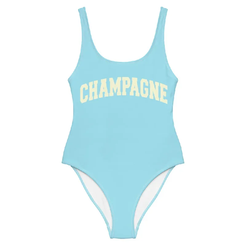 Champagne Swimsuit - Baby Blue