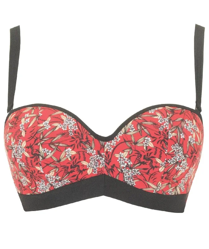 curvy-kate-maya-bandeau-bikini-red-print