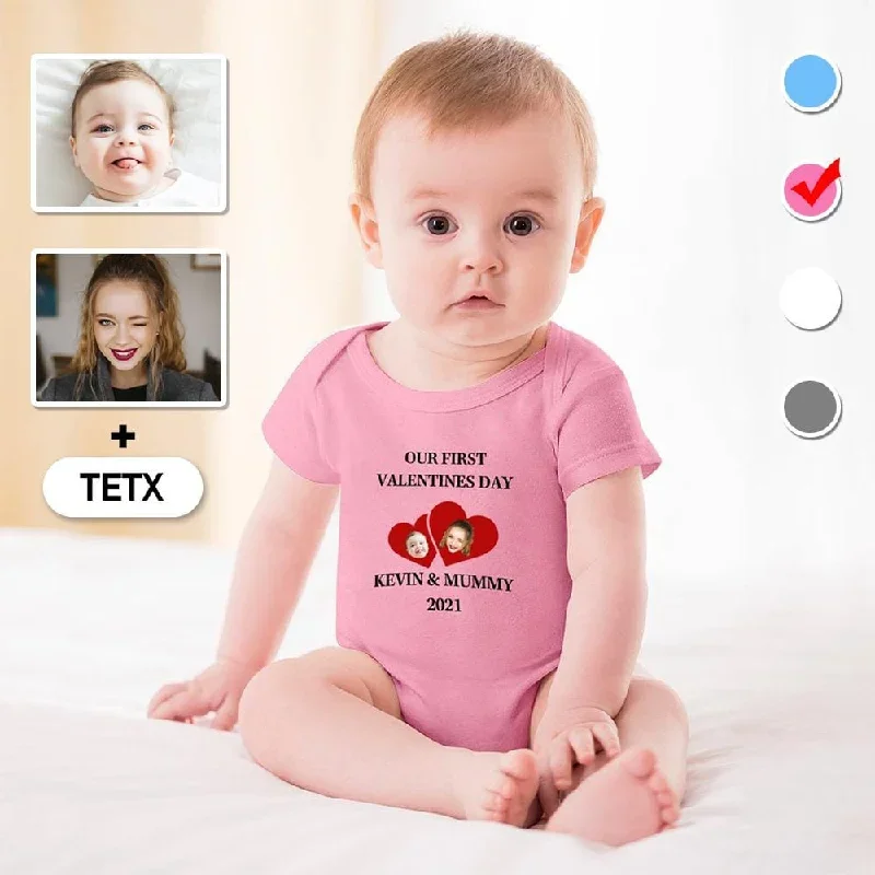 #For 3M-2T Custom Face&Text Mom&Me Baby Bubble Romper Newborn Baby Jumpsuit Bodysuit Personalized Girls Boys Baby Romper