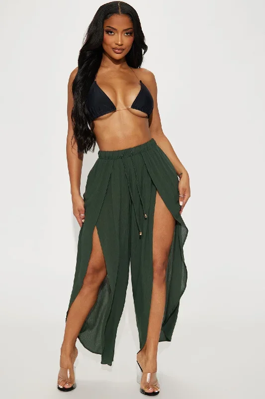 Dancing In The Sand Coverup Pants - Olive