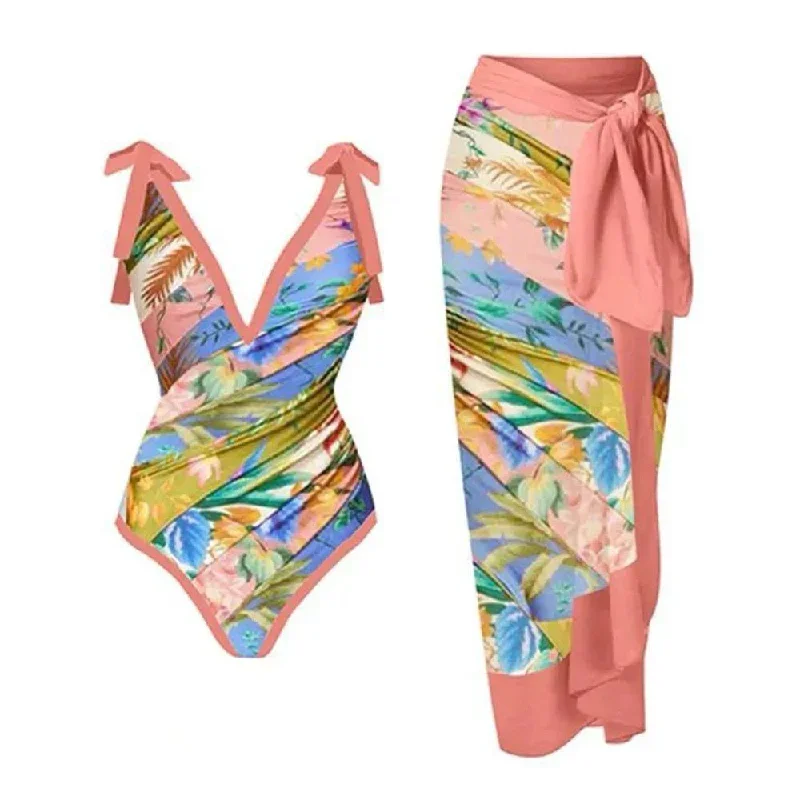 Ezra swimsuit with Sarong skirt