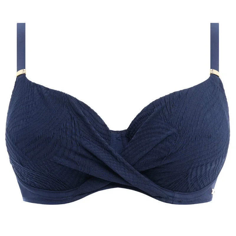 Ottawa Wrap Front Full Cup Bikini Top Ink Blue - Fantasie Swim