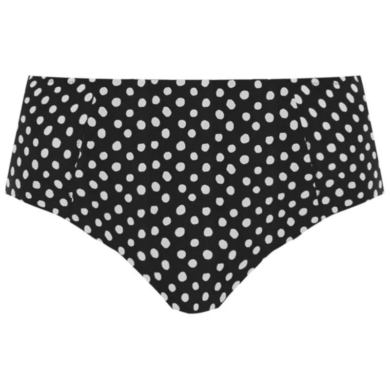 Santa Monica High Rise Bikini Brief Black White - Fantasie Swim