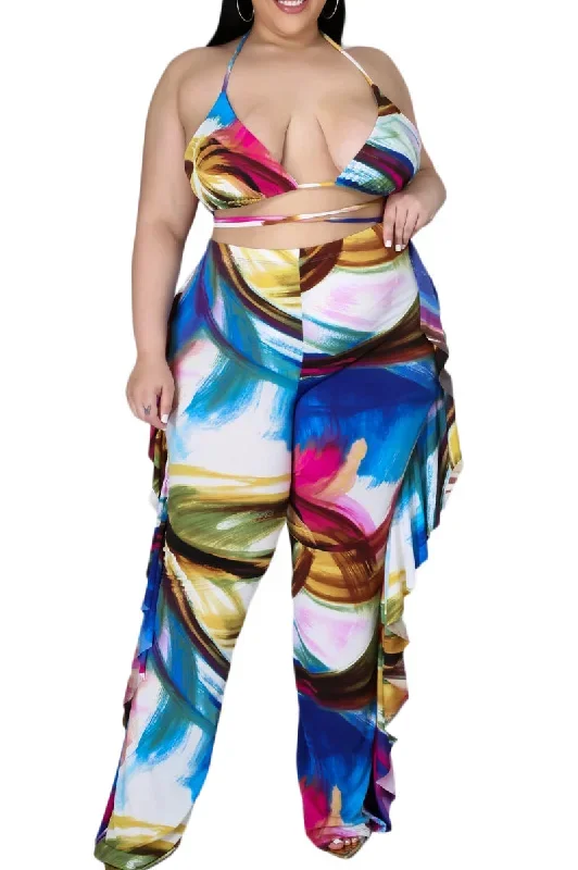 final-sale-plus-size-3-piece-poolside-playsuit-top-high-waist-bottoms-pants-set-in-abstract-paint-print