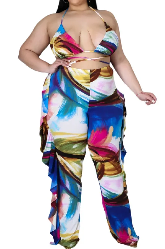 final-sale-plus-size-3-piece-poolside-playsuit-top-high-waist-bottoms-pants-set-in-abstract-paint-print