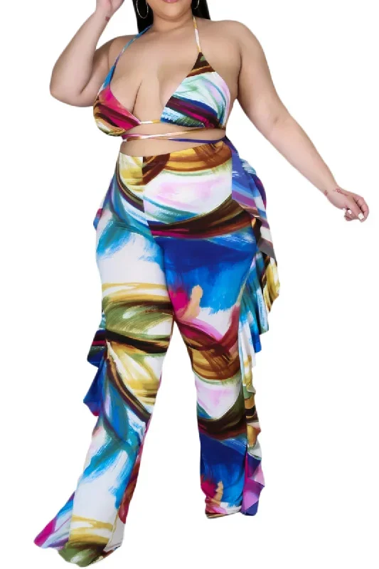 final-sale-plus-size-3-piece-poolside-playsuit-top-high-waist-bottoms-pants-set-in-abstract-paint-print