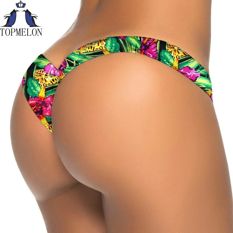 Floral Print Thongs