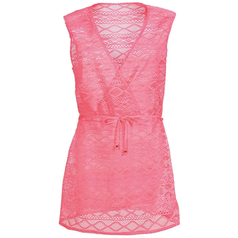 Sundance Flamingo Pink Beach Cover-Up Dress - Freya Swim