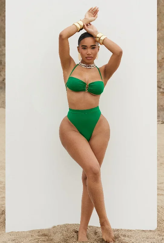 Gianni High Waisted Bikini - Emerald