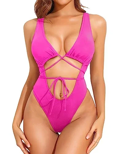 High Cut Thong One Piece Monokini Swimwear