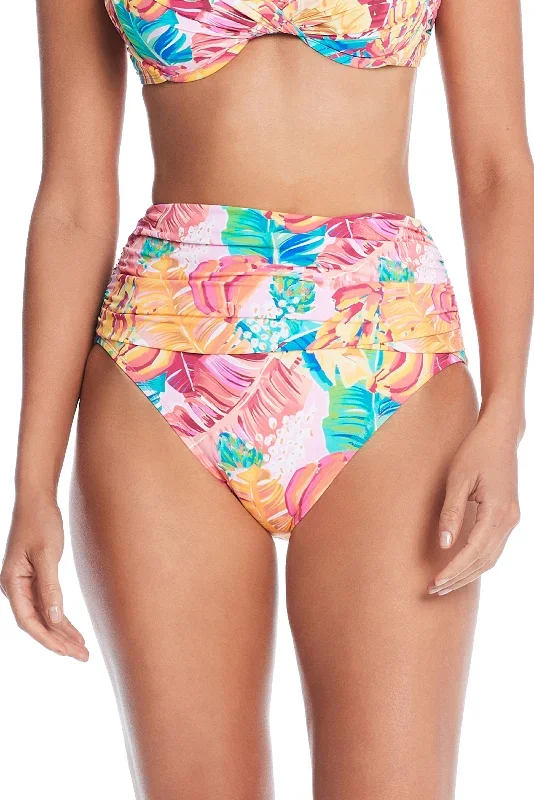 I Like It Shirred High Waist Bikini Bottom