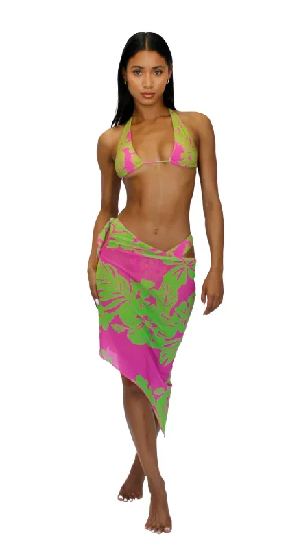 KIAH MESH SKIRT - PINK/GREEN