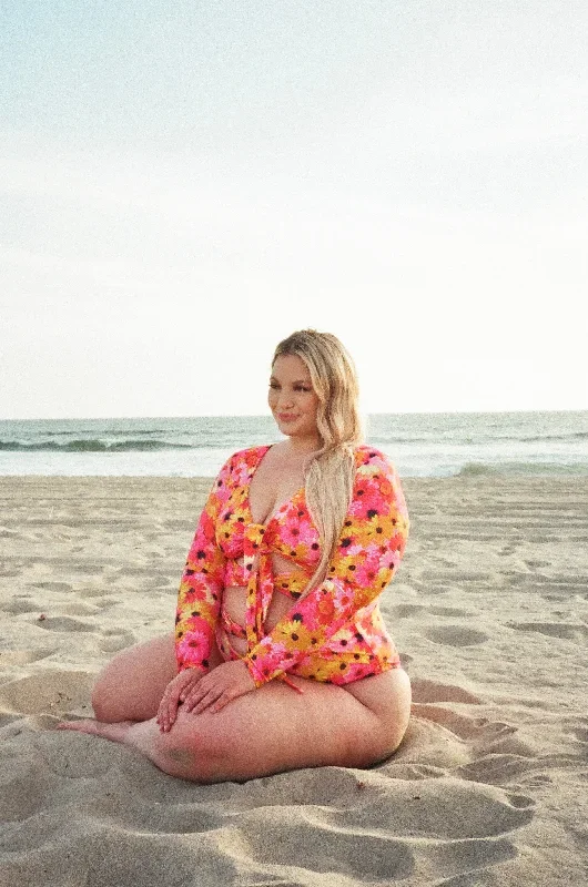 Long Sleeve Goddess in Pink Daisy