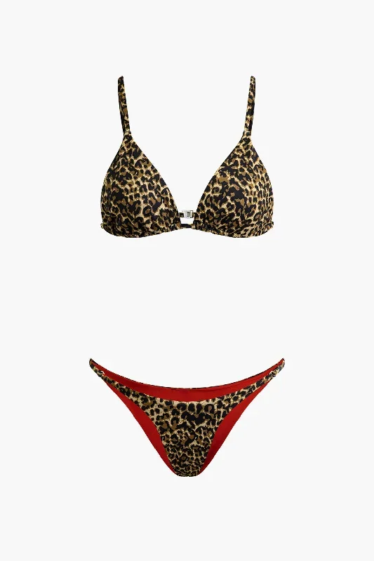 Leopard Print Bikini Set