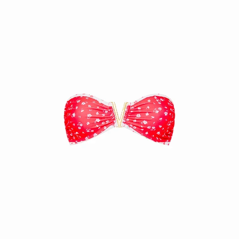 Mega V Strapless Bandeau Bikini Top - Cherry Cove