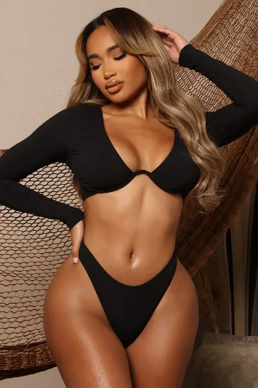 not-about-the-drama-long-sleeve-2-piece-bikini-black