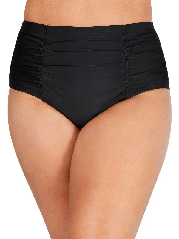 Plus South Beach Womens High Waist Minimizing Bikini Swim Bottom