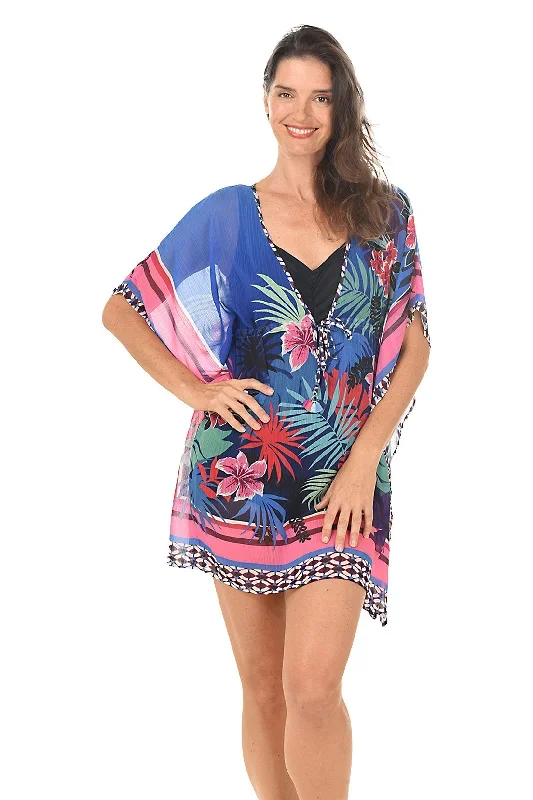 Hawaiian Punch Chiffon Caftan