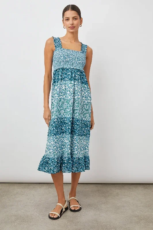 RUMI DRESS - STRIPED FLORAL