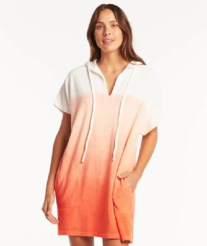 Sea Level Sunrise Surf Poncho - Dusk Ombre