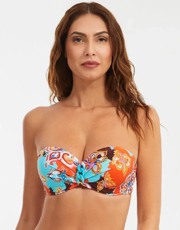 Sheila Bandeau Bikini Top - Multi