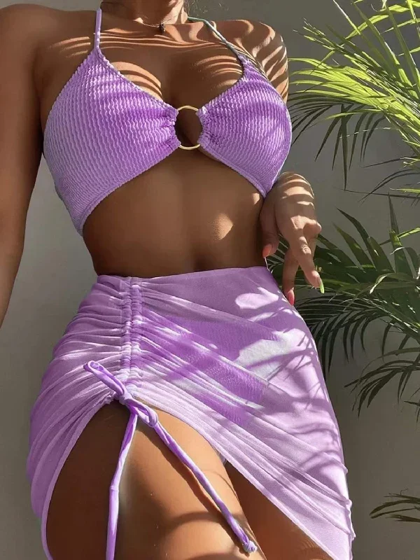 Shoreline Boutique Halter Neck 3-Piece Swim Set