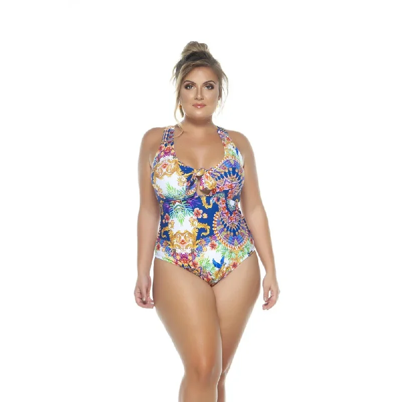 SWIMSUIT WITH  A KNOT TIE IN THE NECKLINE