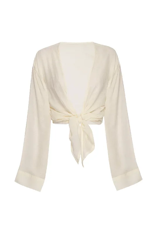 Tahiti Tie Top - Ivory