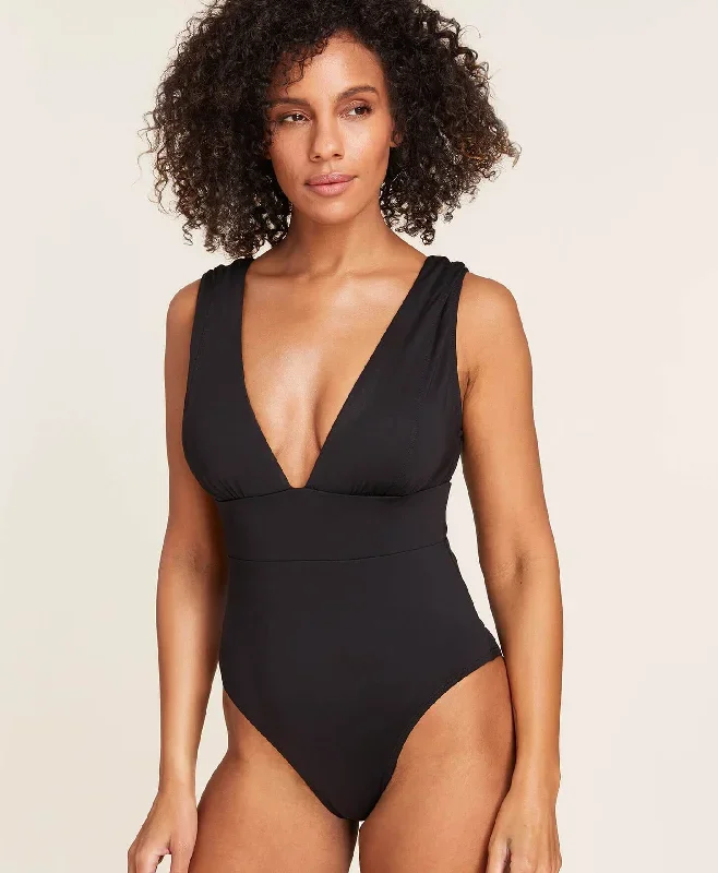 The Mykonos One Piece - Flat - Black - Classic - Cheeky