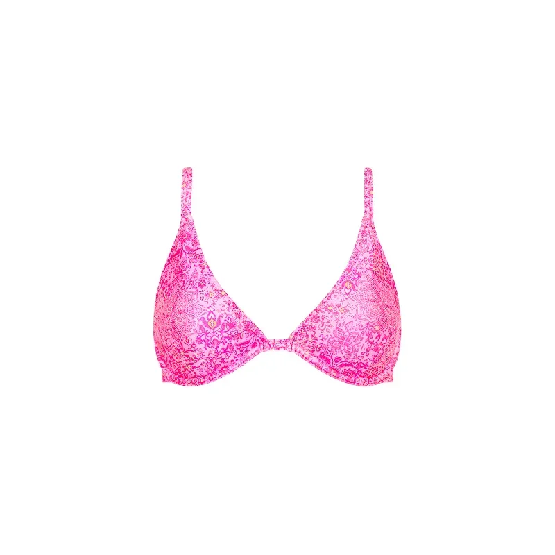 Underwire Triangle D+ Cup Bikini Top - Rose Quartz