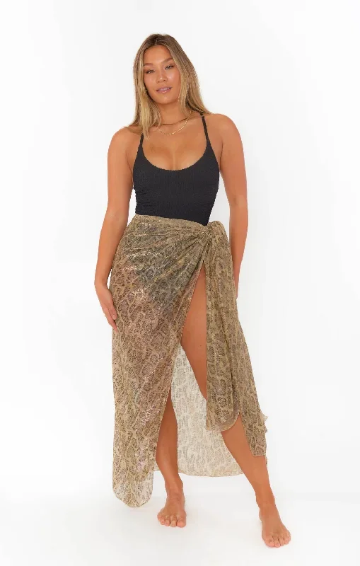 Universal Sarong ~ Glitter Python