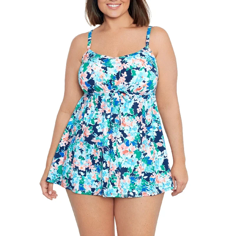 Women's One-Piece Swimdress - Flower Days